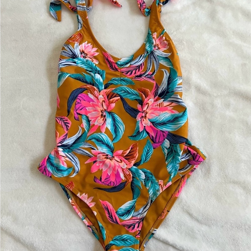 Target Tropical Floral one piece swimsuit